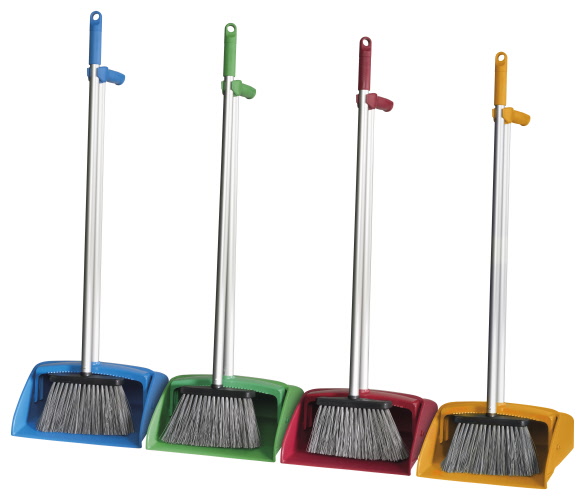 Lobby Dustpan Broom & Handle Black Oates B11115